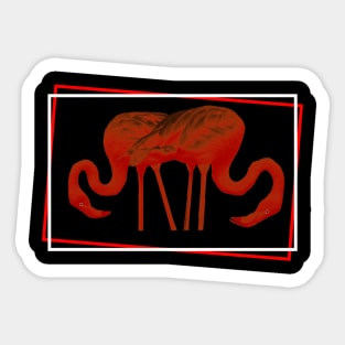 flamingo couple Sticker